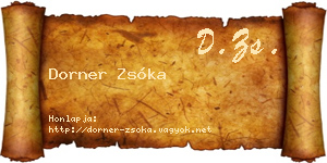 Dorner Zsóka névjegykártya